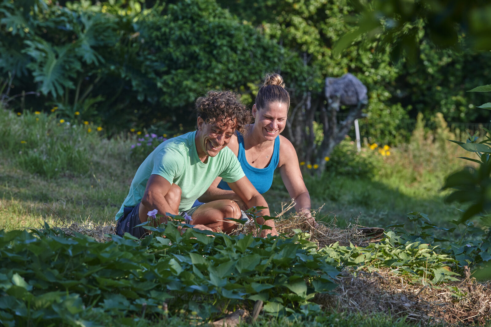 Gonzalo and Shaan on their land